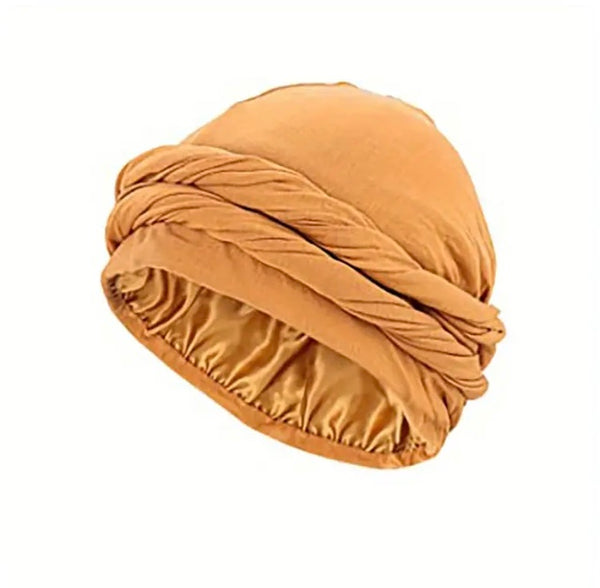 Maryam’s Essential Men’s Modal Turban Wrap Beanie with Silk Satin Lining