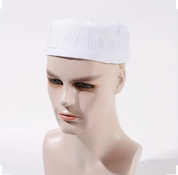 Maryam’s Essential Luxury Round Edge Embroidered Ethic Muslim Men’s Hats