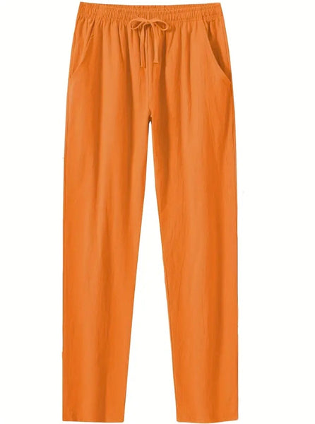 Maryam’s Essential Lightweight Breathable Drawstring Cotton Linen Loose Pant