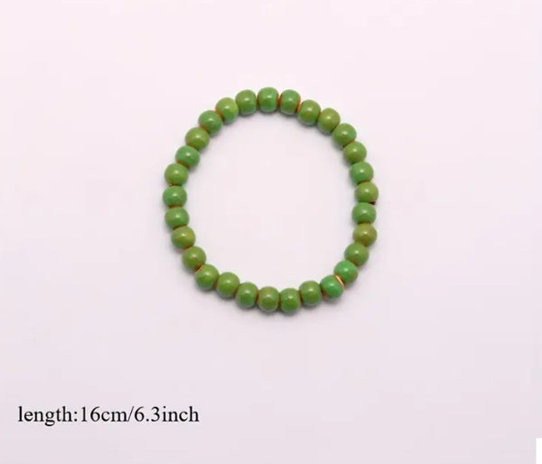 Maryam’s Essential Unisex Ethnic Art Kiln-Fired Ceramic Beads Bracelet