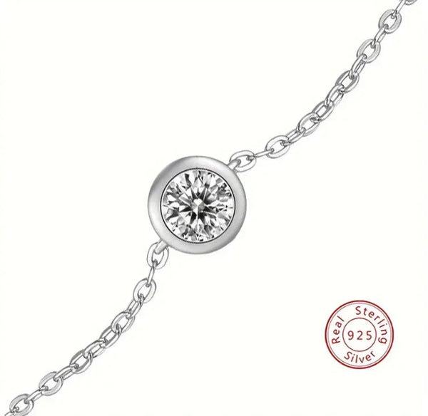 Maryam’s Essential Diamond Style 1 Carat Moissanite 925 Sterling Silver Bracelet with Certificate