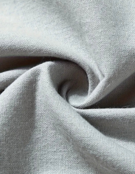 Maryam’s Essential Breathable Button Long Sleeves Cotton Linen Top Tank