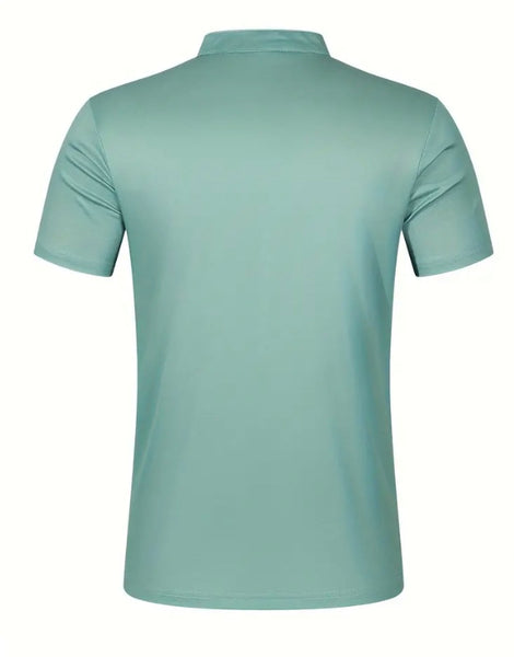 Maryam’s Essential Gradient Casual Breathable Short Sleeves Button Collar Shirt
