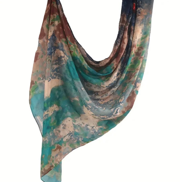 Maryam’s Essential Premium Marble Print Chiffon Hijab