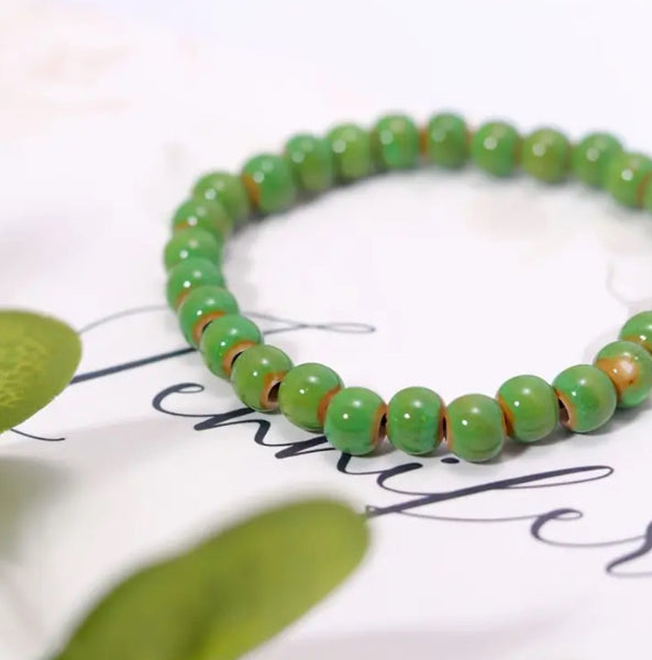 Maryam’s Essential Unisex Ethnic Art Kiln-Fired Ceramic Beads Bracelet