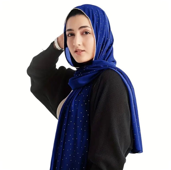 Maryam’s Essential Diamanté Thin Breathable Chiffon Hijab Headscarf