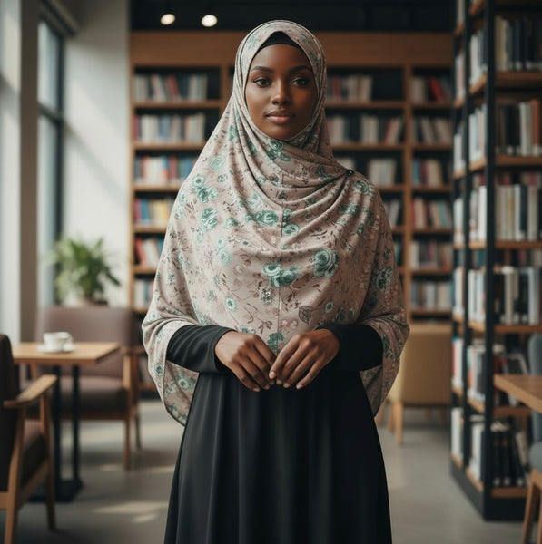 Maryam's Essential Premium Printed Stretchy Hijab/Shawl