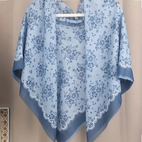 Maryam's Essential Printed Square Everyday Pure Solid Colour Chiffon Hijab