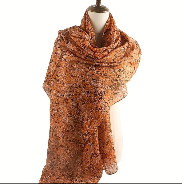 Maryam's Essential Floral Printed Polyester Hijab