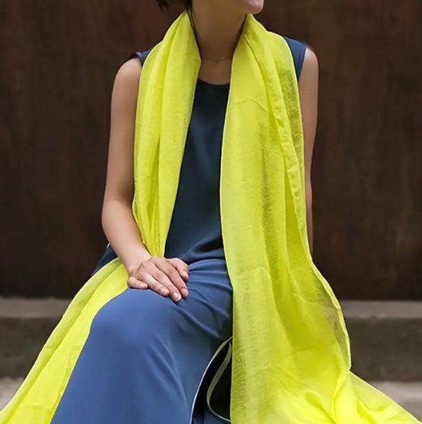 Maryam’s Essential Extra Large Plain Pure Colour Cotton Viscose Soft Hijabs/Shawls