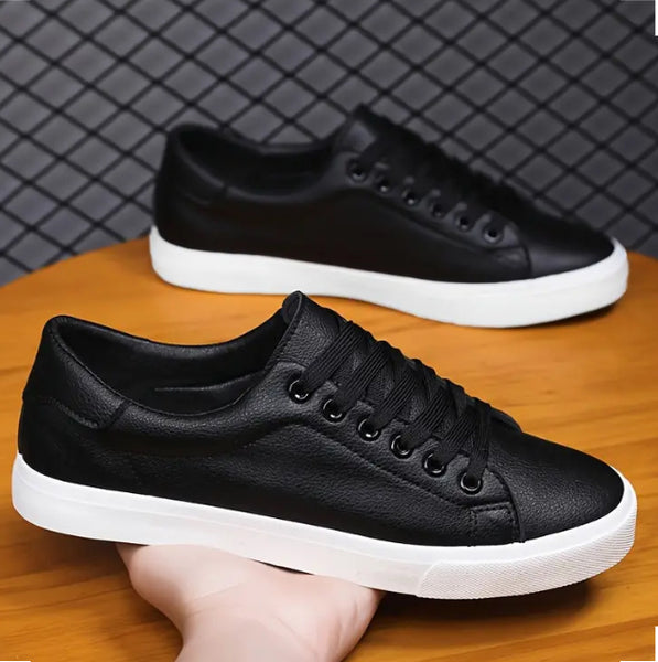 Maryam’s Essential Men Casual PU Leather Lace-up Sneakers Shoes