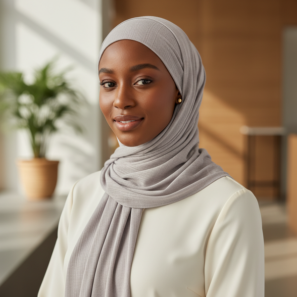 Maryam's Essential Stretchy Texture Knit Stretchy Hijab