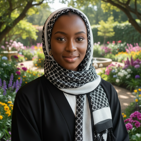 Maryam's Essential Printed Cotton Viscose Tassels Hijab