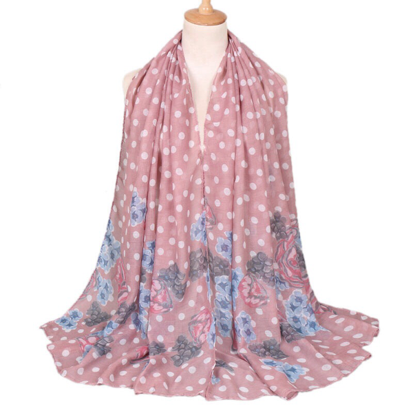 Maryam's Essential Gradient Dot Print Viscose Soft Hijab/Shawl
