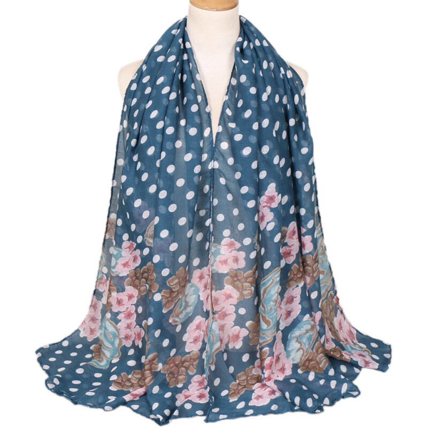 Maryam's Essential Gradient Dot Print Viscose Soft Hijab/Shawl