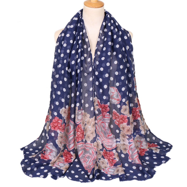 Maryam's Essential Gradient Dot Print Viscose Soft Hijab/Shawl