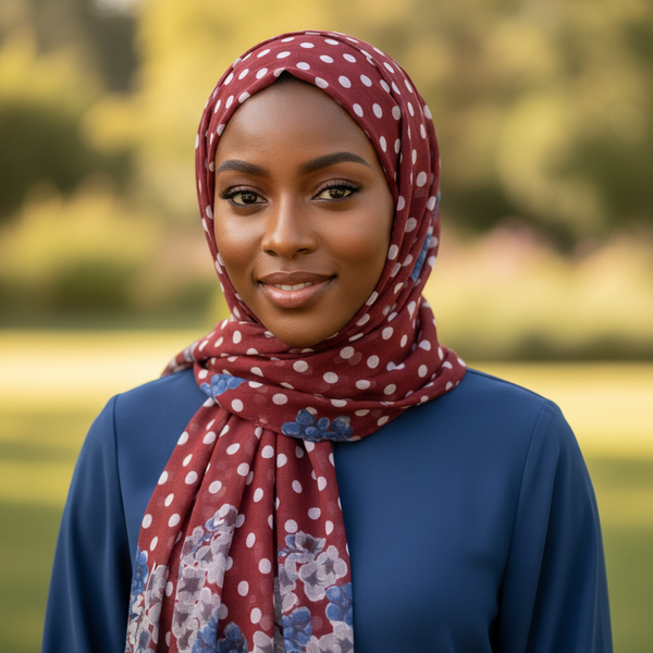 Maryam's Essential Gradient Dot Print Viscose Soft Hijab/Shawl