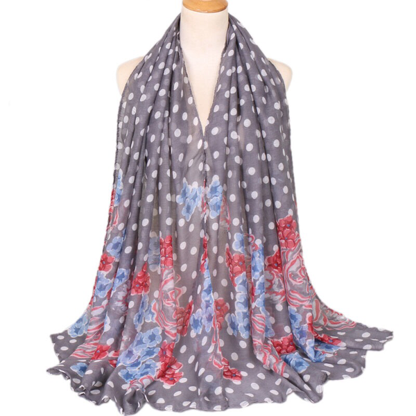 Maryam's Essential Gradient Dot Print Viscose Soft Hijab/Shawl