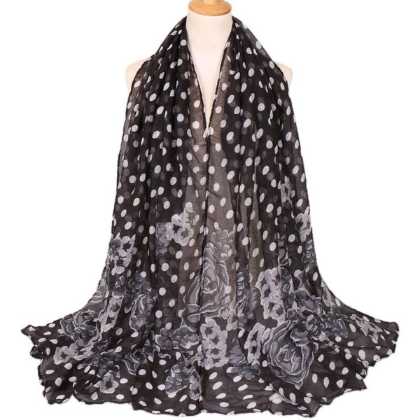 Maryam's Essential Gradient Dot Print Viscose Soft Hijab/Shawl