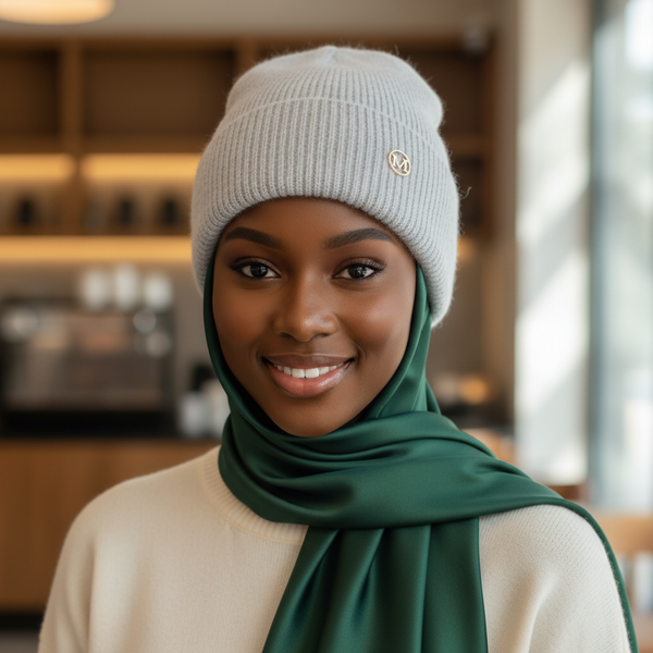 Maryam's Essential Trendy Metal M Knitted Hat