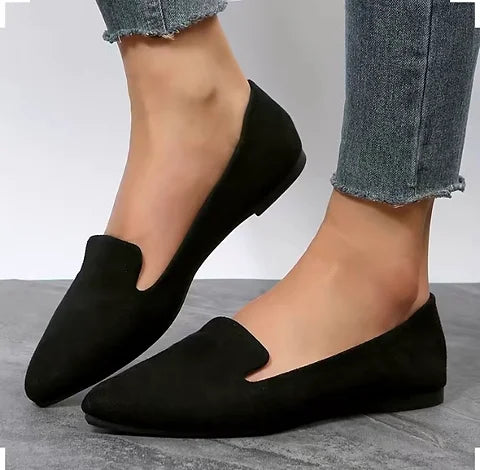 Maryam’s Essential Pointed Toe Flat Slip - On Lightweight Mocassin Shoes