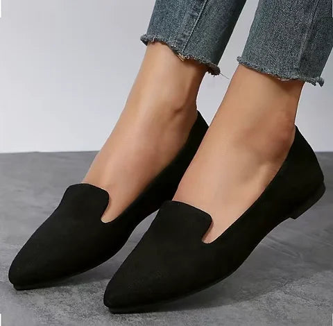 Maryam’s Essential Pointed Toe Flat Slip - On Lightweight Mocassin Shoes