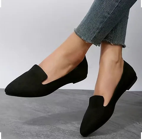 Maryam’s Essential Pointed Toe Flat Slip - On Lightweight Mocassin Shoes
