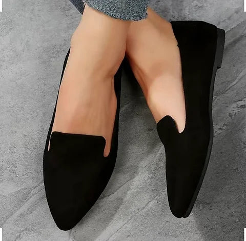 Maryam’s Essential Pointed Toe Flat Slip - On Lightweight Mocassin Shoes