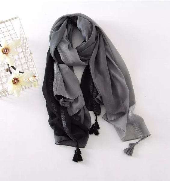 Maryam's Essential Tassels Soft Pure Cotton Hijab