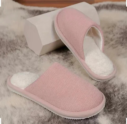 Maryam’s Essential Winter Plush Linen Slippers