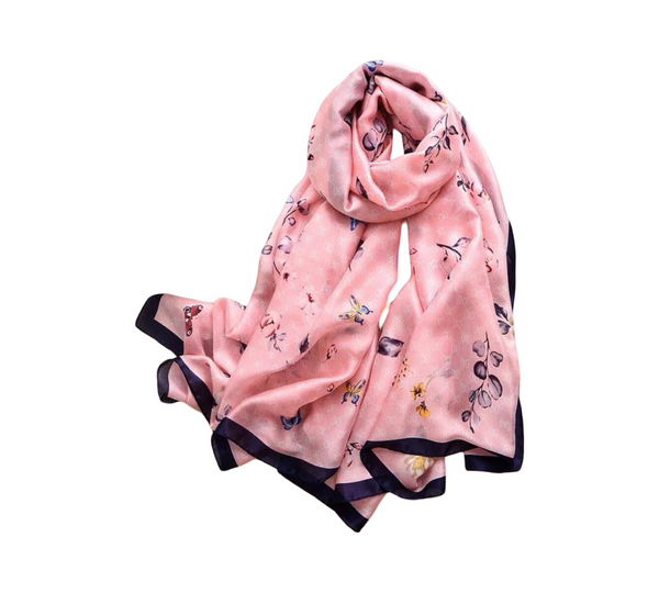 Maryam's Essential Stunning Silk Satin Printed Shawl/Hijab