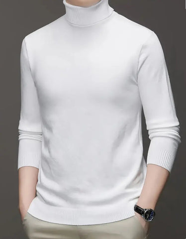 Maryam’s Essential Men Warm Knit Turtle Neck Long Sleeves Sweater