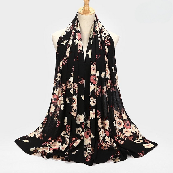 Maryam's Essential Premium Printed Bubble Chiffon Hijab
