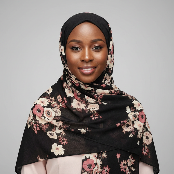 Maryam's Essential Premium Printed Bubble Chiffon Hijab