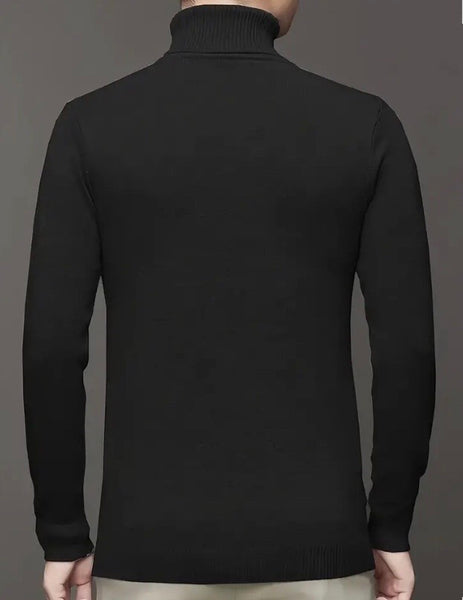 Maryam’s Essential Men Warm Knit Turtle Neck Long Sleeves Sweater