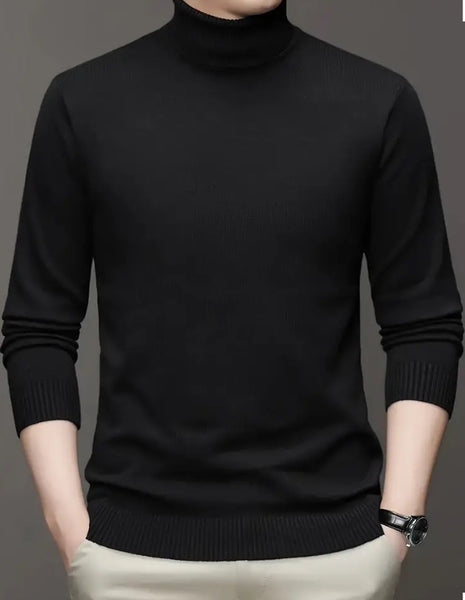 Maryam’s Essential Men Warm Knit Turtle Neck Long Sleeves Sweater