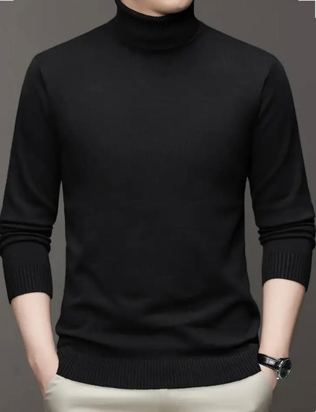 Maryam’s Essential Men Warm Knit Turtle Neck Long Sleeves Sweater