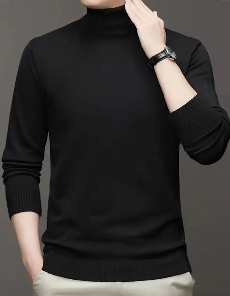 Maryam’s Essential Men Warm Knit Turtle Neck Long Sleeves Sweater