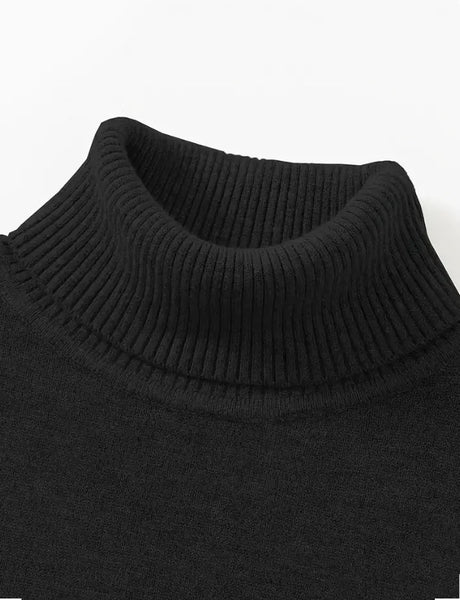 Maryam’s Essential Men Warm Knit Turtle Neck Long Sleeves Sweater