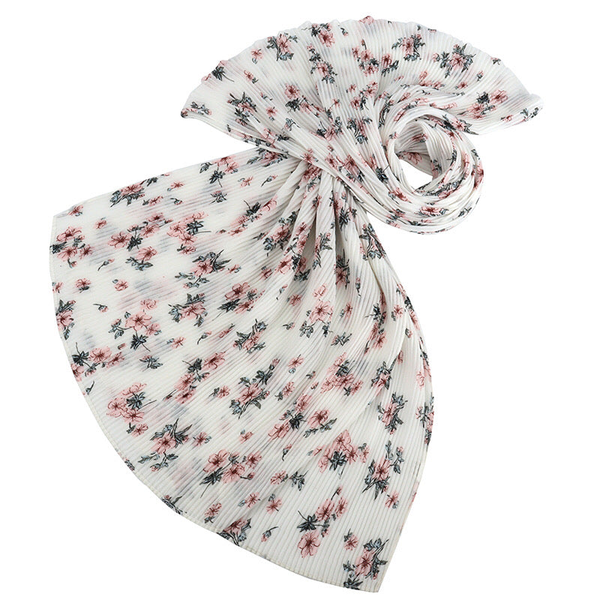 Maryam’s Essential Premium Printed Pleated Chiffon Hijab