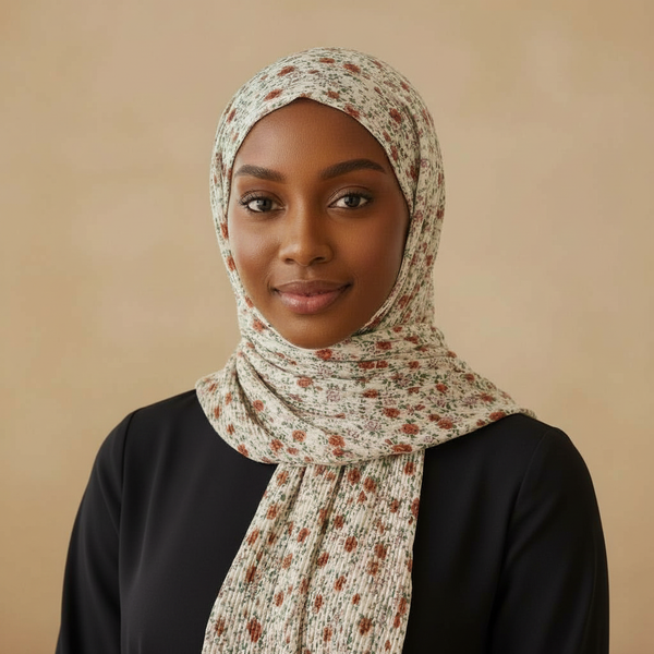 Maryam’s Essential Premium Printed Pleated Chiffon Hijab
