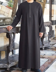 Maryam’s Essential Men Geometric Pattern Long Sleeves Kaftan