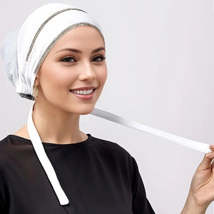 Maryam’s Essential Diamanté Layered Tie Back  Cap for Hijabs