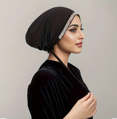 Maryam’s Essential Diamanté Tie Back Cap for Hijabs