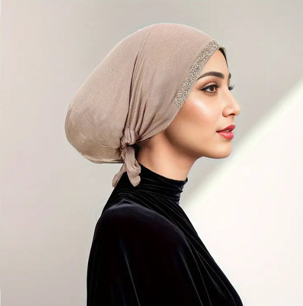 Maryam’s Essential Diamanté Tie Back Cap for Hijabs