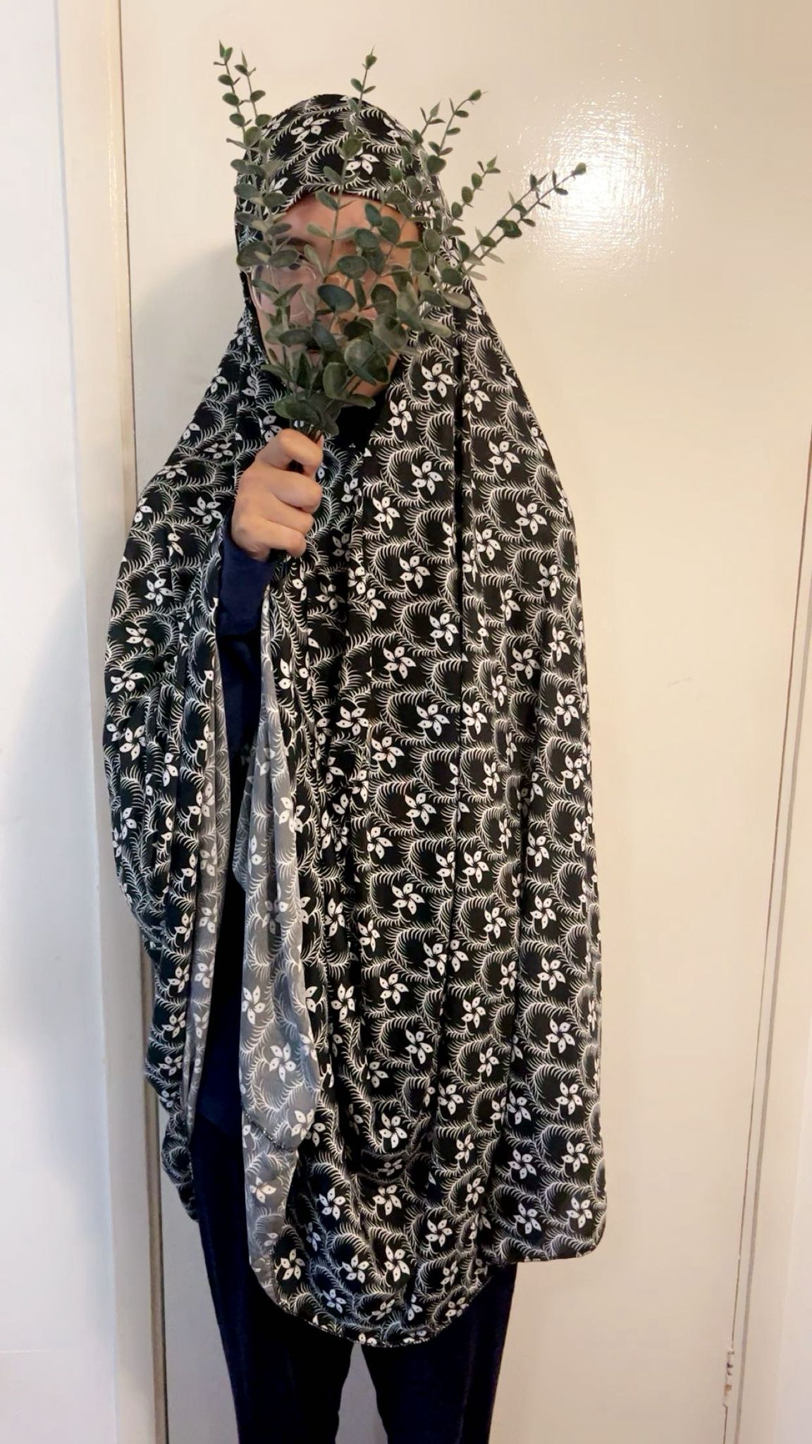 Maryam's Essential Women Long Printed Khimar Hijab
