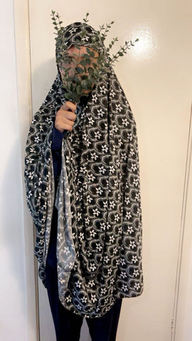 Maryam's Essential Women Long Printed Khimar Hijab