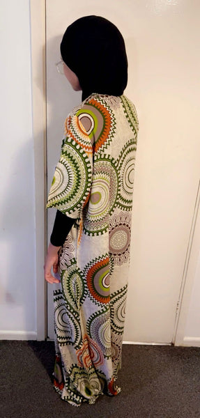 Maryam’s Essential Arabian Vintage Print Crew Neck Short Sleeves Dresses