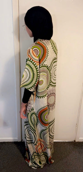 Maryam’s Essential Arabian Vintage Print Crew Neck Short Sleeves Dresses