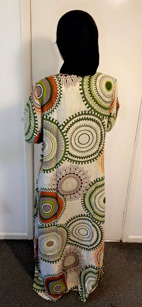 Maryam’s Essential Arabian Vintage Print Crew Neck Short Sleeves Dresses